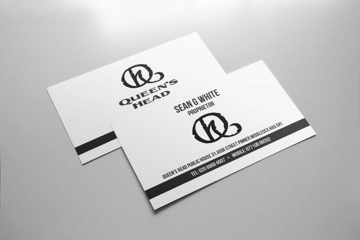 Business Card Design by Cyanide Design for Queen's Head | Design #3596024