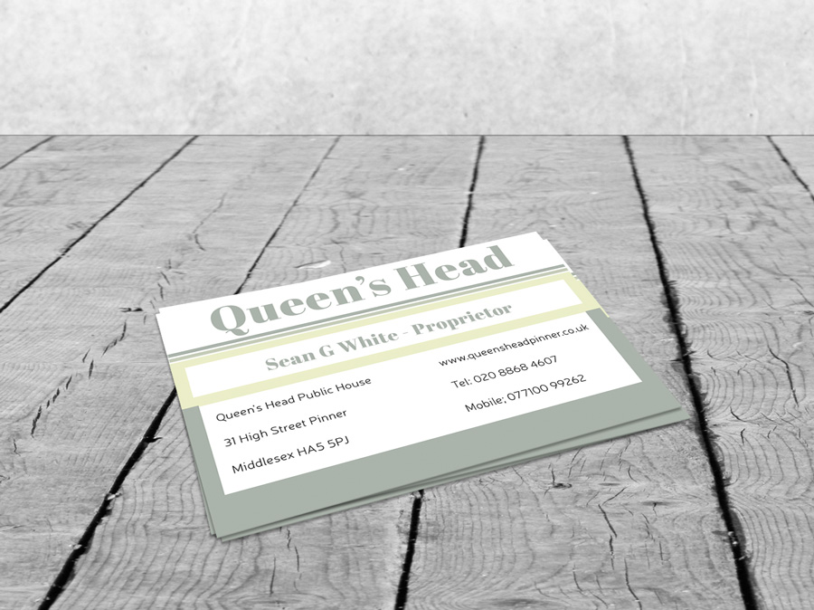 Business Card Design by isabel paoli for Queen's Head | Design #3565543