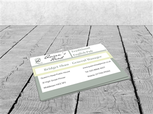 Design de Carte de Visite par isabel paoli pour Queen's Head | Design : #3565547