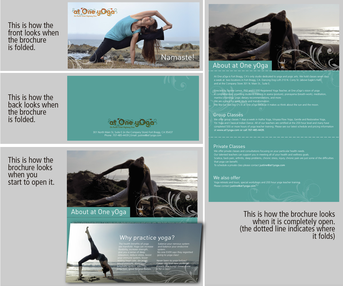 Diseño de Impresos por Freelas para at One yOga | Diseño #3597499