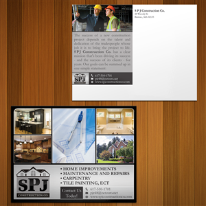 SPJ CONSTRUCTION CO POSTCARD DESIGN | Postcard Design by Mon01