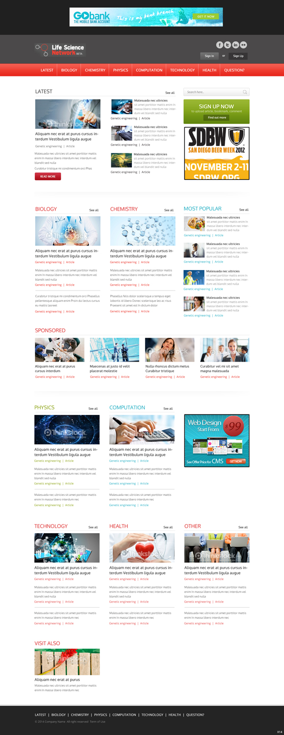 Web Design by pb for Life Science Network gGmbH | Design #3578594
