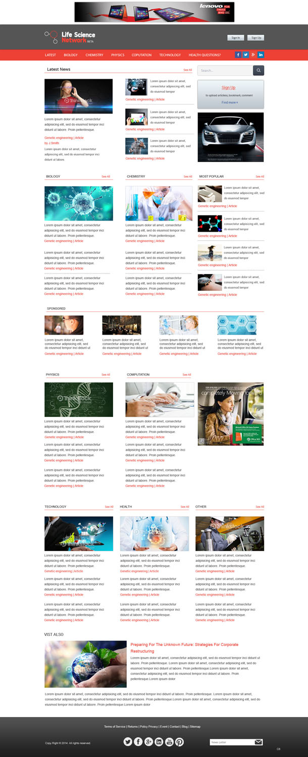 Web-Design von pb für Life Science Network gGmbH | Design #3578596