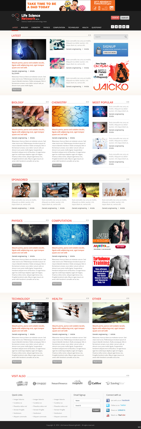 Web Design by pb for Life Science Network gGmbH | Design #3580862