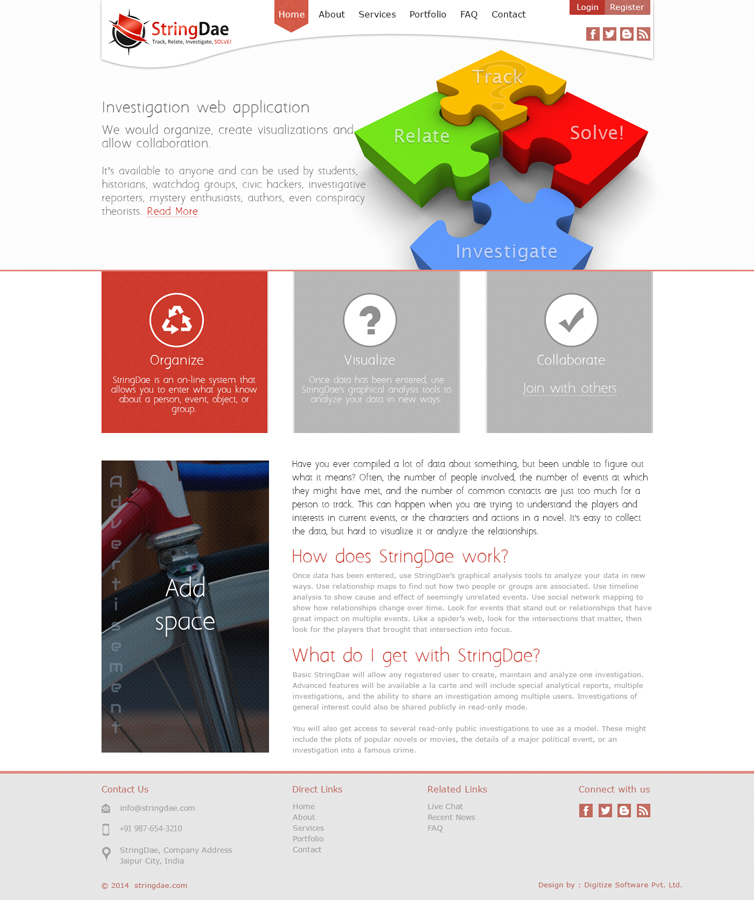 Web Design by hitesh.digitize for StringDae Inc. | Design #3580575