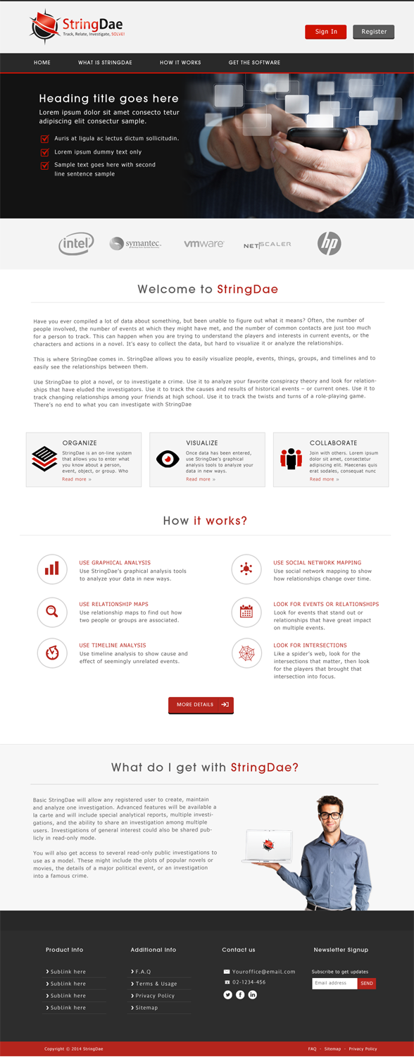 Web Design by JM for StringDae Inc. | Design #3593513