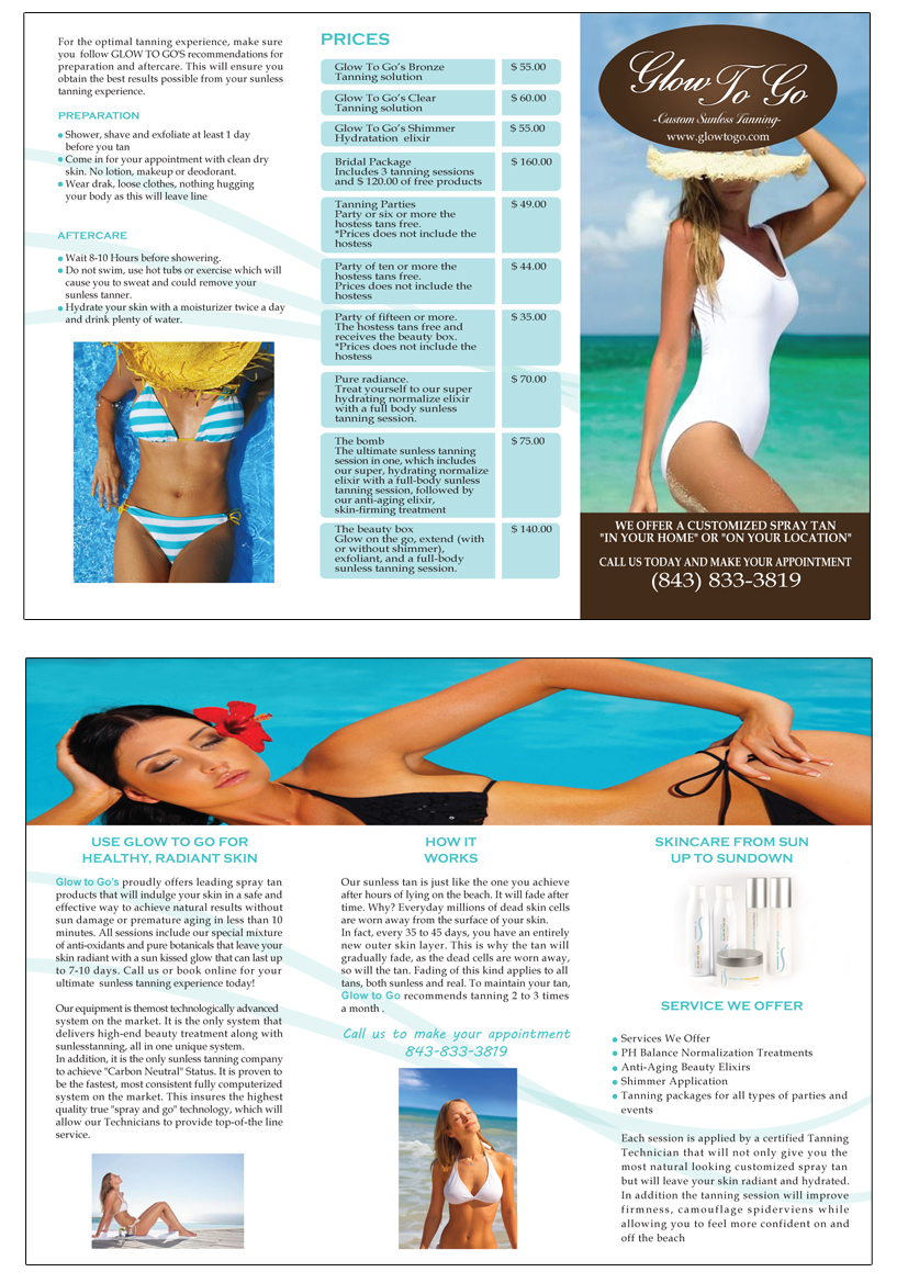 Brochure Design by Maden for Glow To Go | Design #3582128