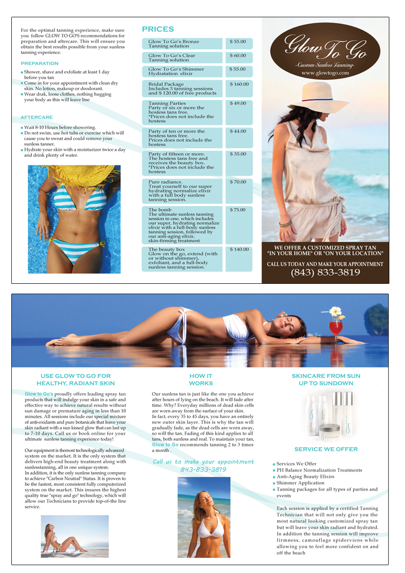 Brochure Design by Maden for Glow To Go | Design #3582250