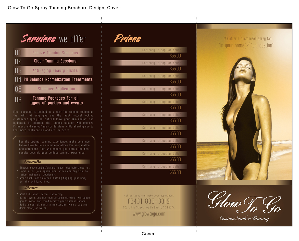 Brochure Design by chuisaccs1217 for Glow To Go | Design #3584845