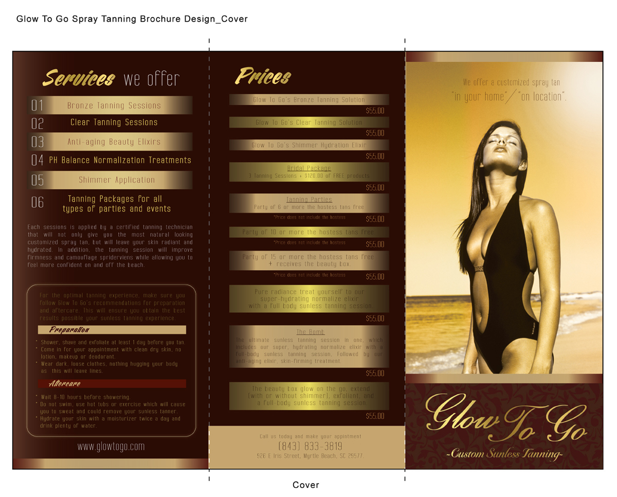 Brochure Design by chuisaccs1217 for Glow To Go | Design #3604072