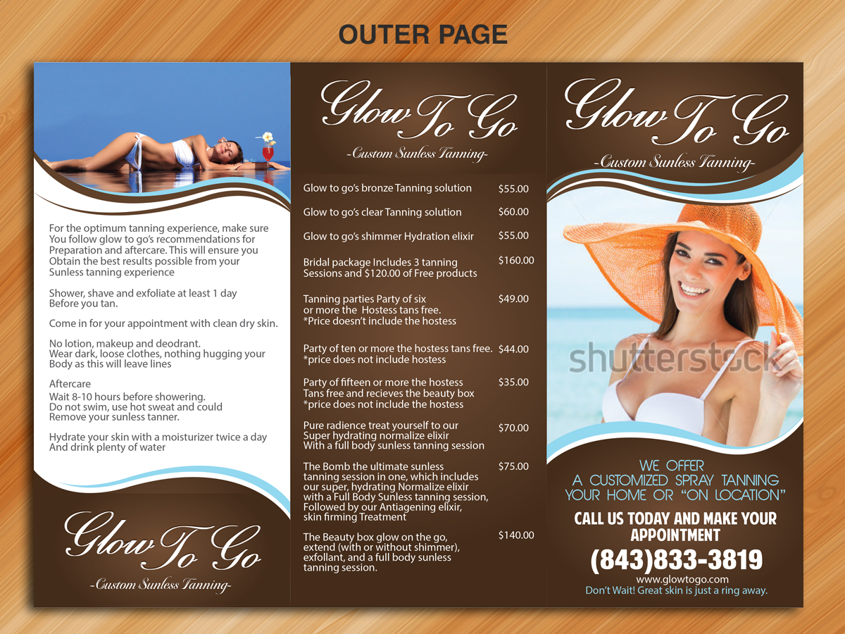 Design de Brochure par Sarmishtha Chattopadhyay_loginchange pour Glow To Go | Design #3579293