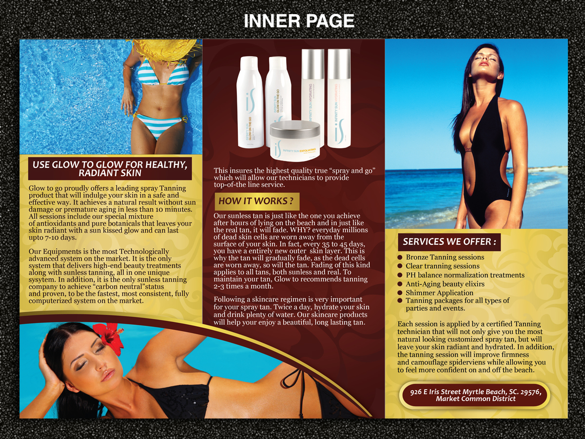 Brochure Design by Sarmishtha Chattopadhyay_loginchange for Glow To Go | Design #3604573