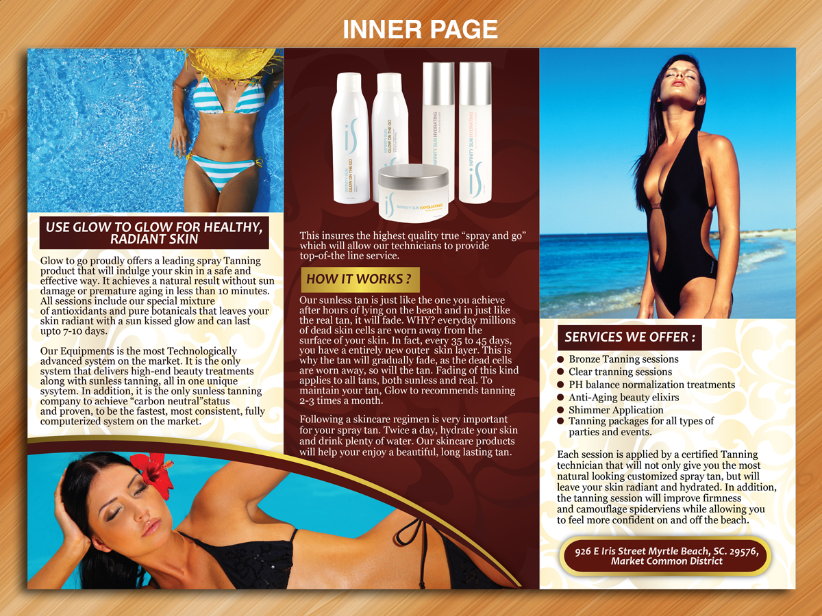 Brochure Design by Sarmishtha Chattopadhyay_loginchange for Glow To Go | Design #3604642