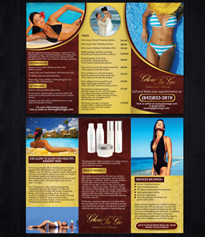 Glow To Go Custom Spray Tanning Studio | Broschüren-Design von Sarmishtha Chattopadhyay_loginchange