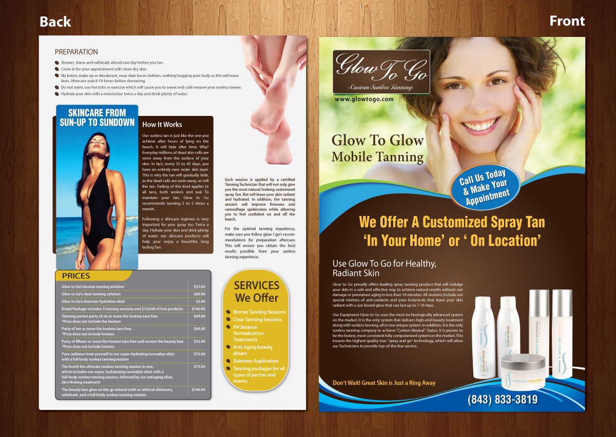 Brochure Design by meet007 for Glow To Go | Design #3579829