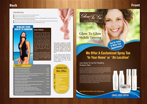 Glow To Go Custom Spray Tanning Studio | Broschüren-Design von meet007