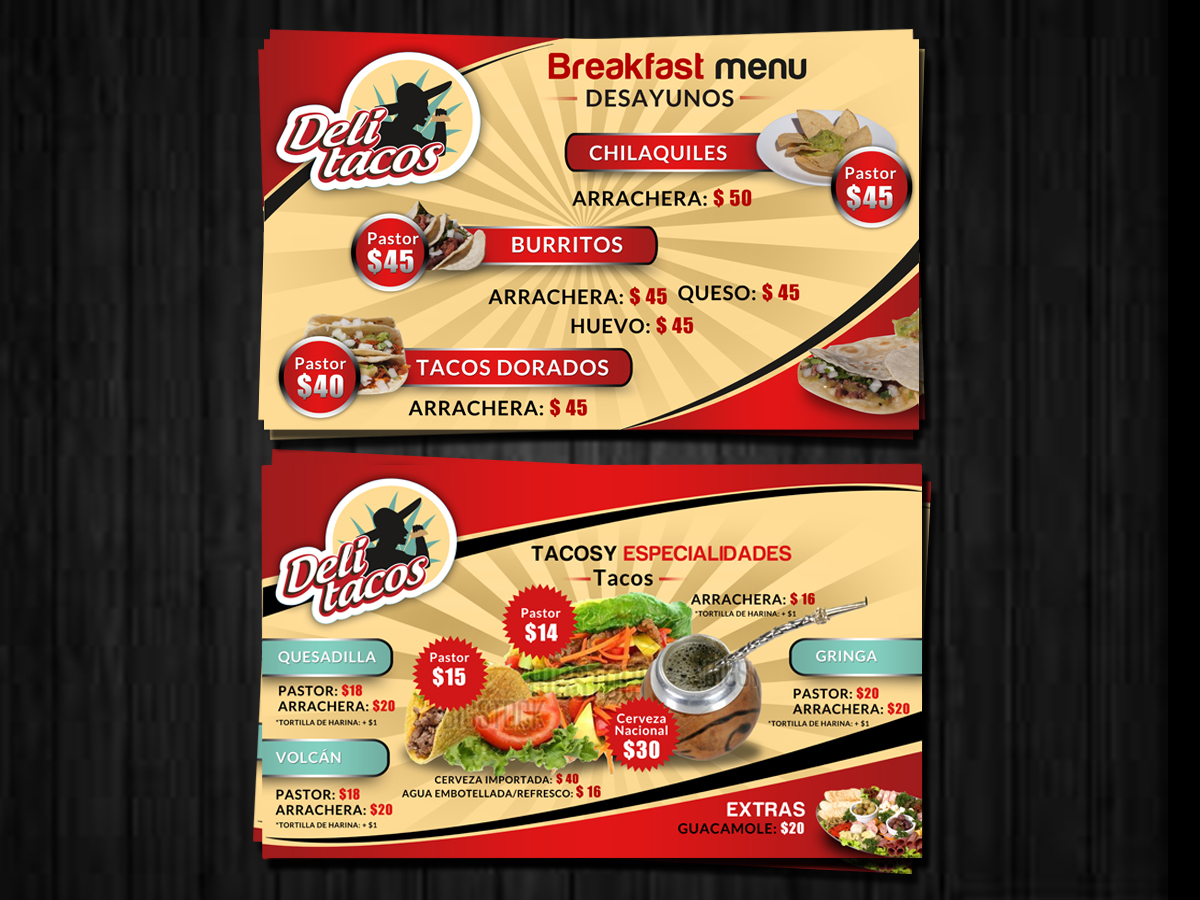 Menu Design by ESolz Technologies for this project | Design #3685666