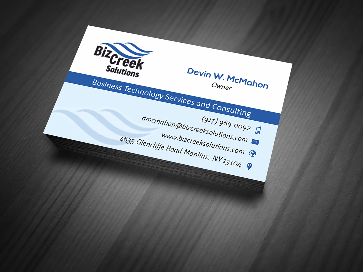 Diseño de Tarjeta de Presentación por alkesh thakkar para BizCreek Solutions | Diseño #3585181