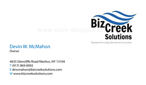 Design de Carte de Visite par 6pm Designs pour BizCreek Solutions | Design : #3601480