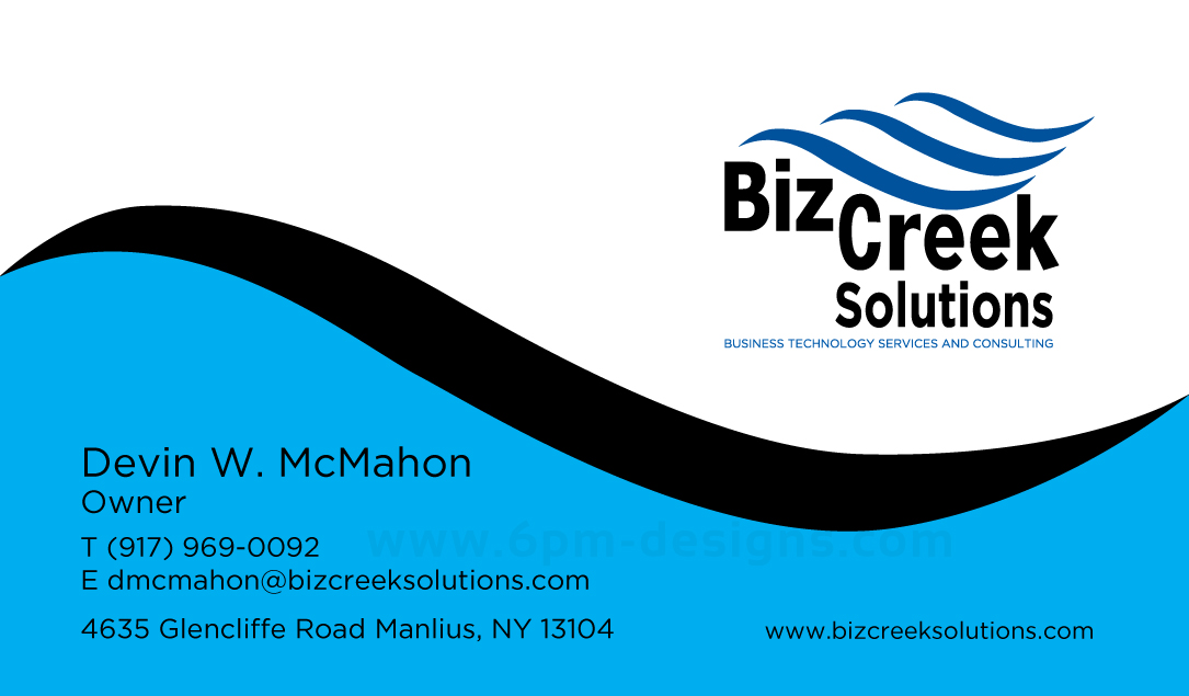 Design de Carte de Visite par 6pm Designs pour BizCreek Solutions | Design #3607069
