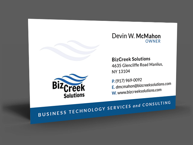 Diseño de Tarjeta de Presentación por  Artman para BizCreek Solutions | Diseño #3644480