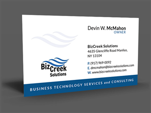 Diseño de Tarjeta de Presentación por  Artman para BizCreek Solutions | Diseño #3644480