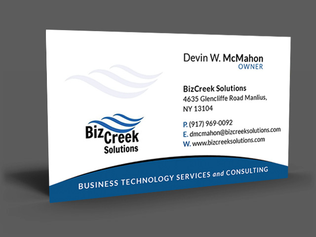 Diseño de Tarjeta de Presentación por  Artman para BizCreek Solutions | Diseño #3644482