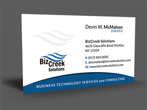 Design de Carte de Visite par  Artman pour BizCreek Solutions | Design : #3644482