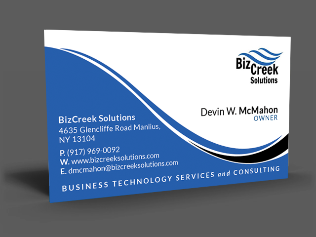 Diseño de Tarjeta de Presentación por  Artman para BizCreek Solutions | Diseño #3644484