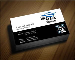 Design de Carte de Visite par AwsomeD pour BizCreek Solutions | Design : #3579742