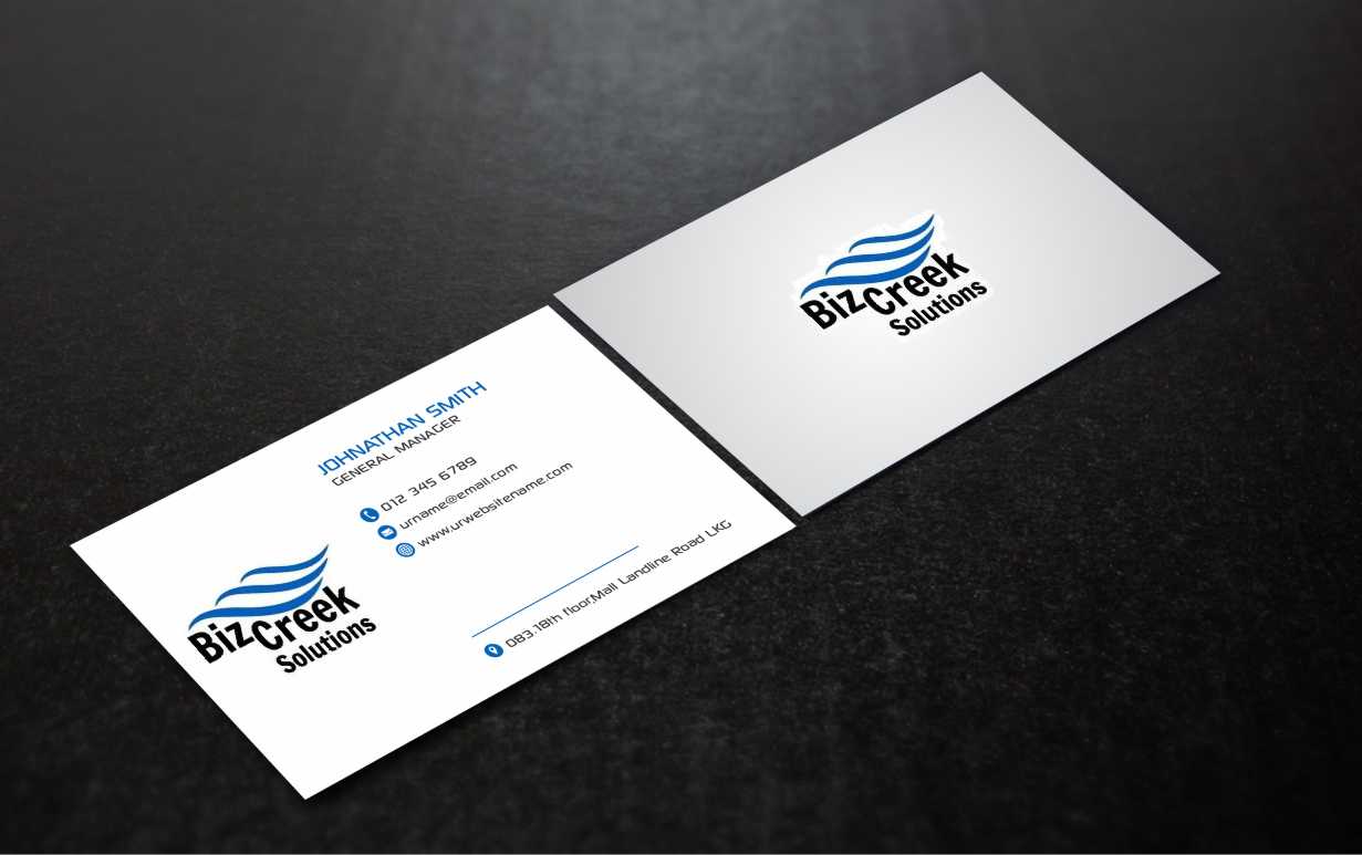 Business Card Design by AwsomeD for BizCreek Solutions | Design #3579753
