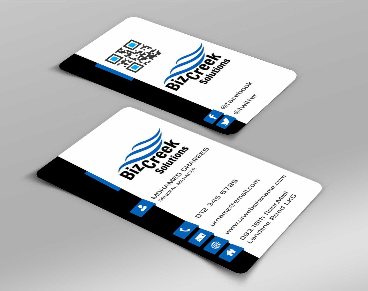 Diseño de Tarjeta de Presentación por AwsomeD para BizCreek Solutions | Diseño #3579769