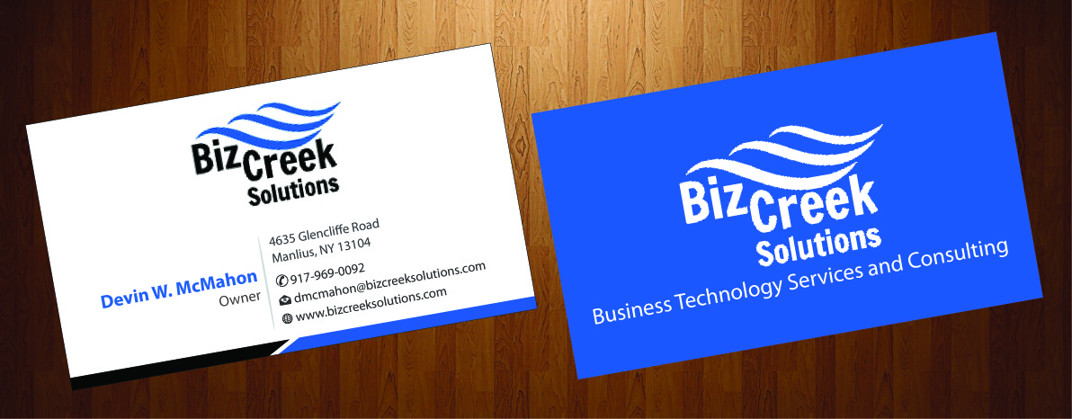 Diseño de Tarjeta de Presentación por HarmiDesigning para BizCreek Solutions | Diseño #3582746