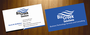 Design de Carte de Visite par HarmiDesigning pour BizCreek Solutions | Design : #3582746