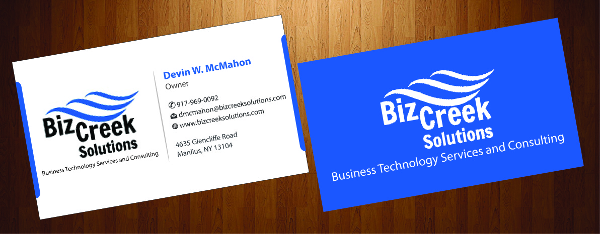 Diseño de Tarjeta de Presentación por HarmiDesigning para BizCreek Solutions | Diseño #3582760