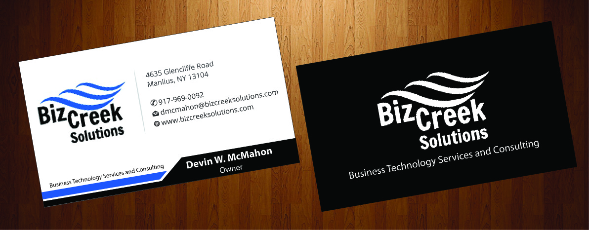 Diseño de Tarjeta de Presentación por HarmiDesigning para BizCreek Solutions | Diseño #3582777