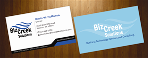 Design de Carte de Visite par HarmiDesigning pour BizCreek Solutions | Design : #3582789
