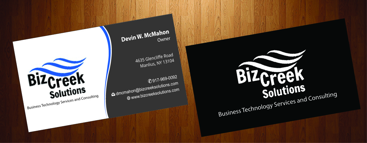 Diseño de Tarjeta de Presentación por HarmiDesigning para BizCreek Solutions | Diseño #3582801