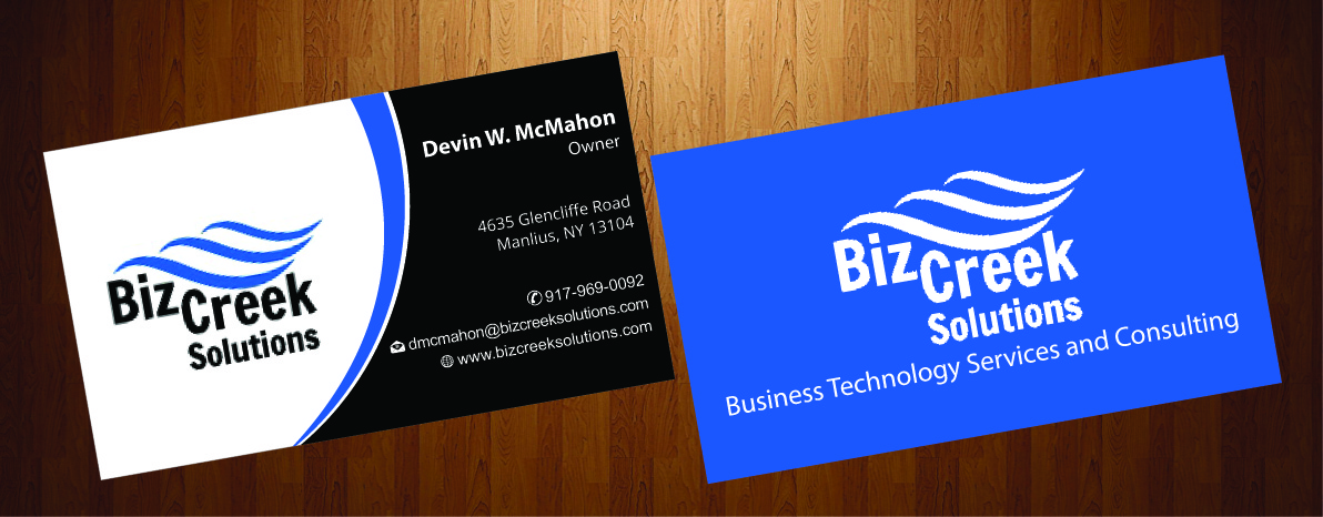 Diseño de Tarjeta de Presentación por HarmiDesigning para BizCreek Solutions | Diseño #3582813