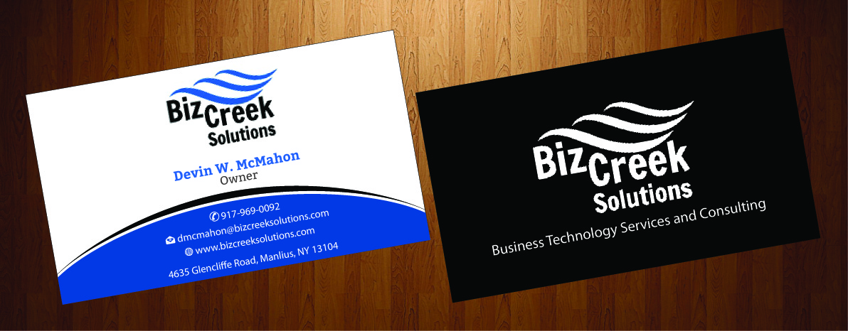 Design de Carte de Visite par HarmiDesigning pour BizCreek Solutions | Design #3582836