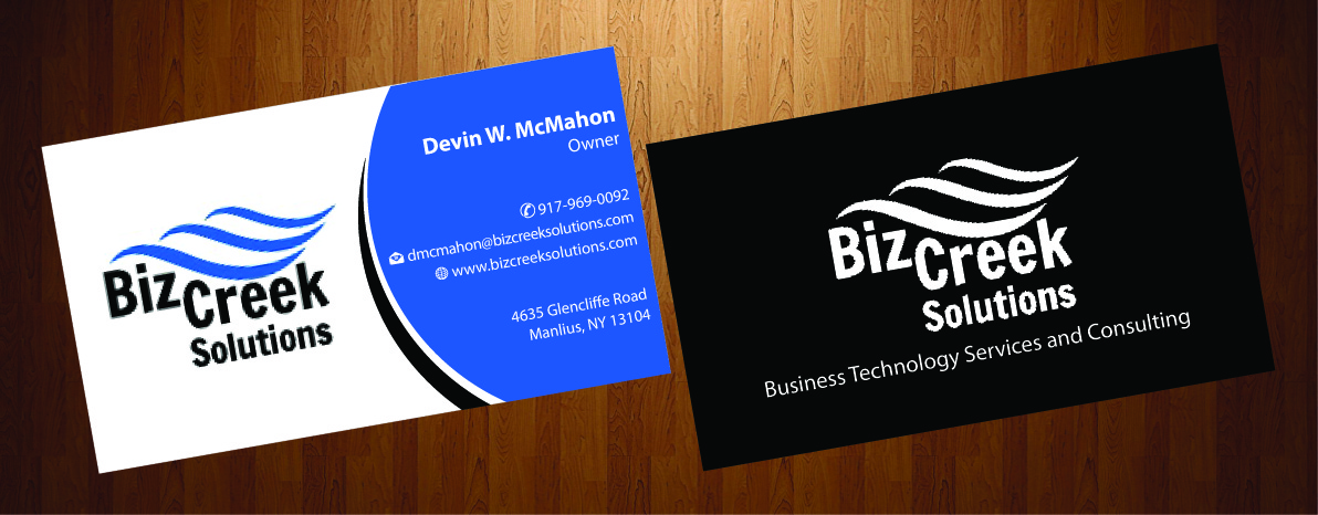 Design de Carte de Visite par HarmiDesigning pour BizCreek Solutions | Design #3582842