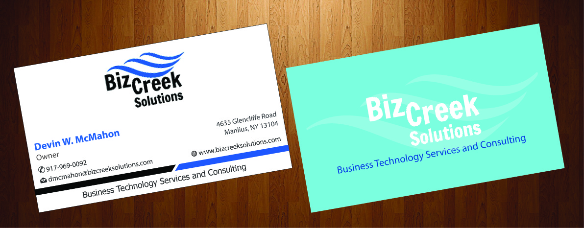 Design de Carte de Visite par HarmiDesigning pour BizCreek Solutions | Design #3582864