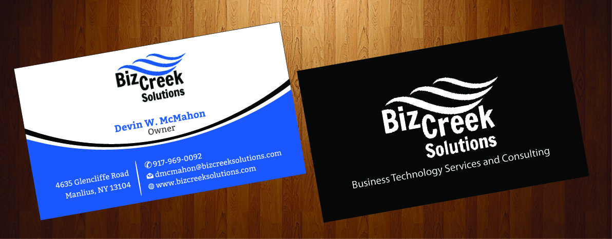 Design de Carte de Visite par HarmiDesigning pour BizCreek Solutions | Design #3582871