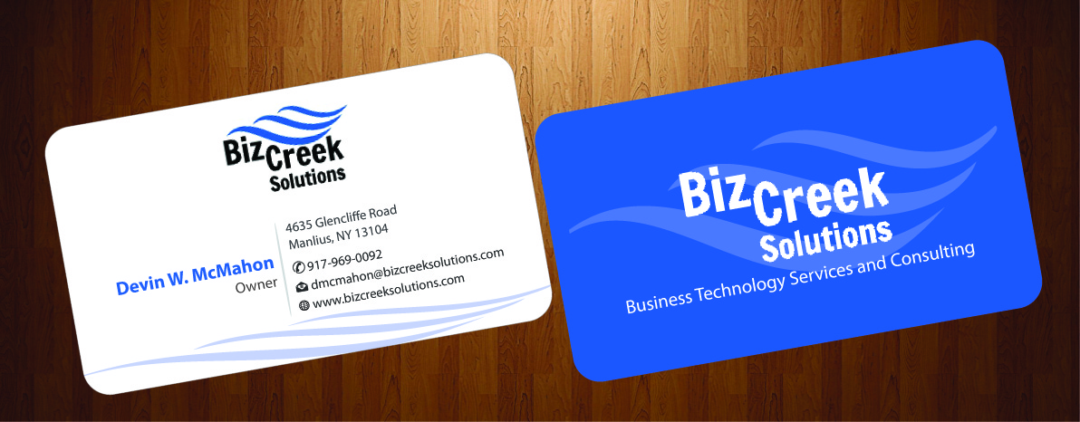 Design de Carte de Visite par HarmiDesigning pour BizCreek Solutions | Design #3582899