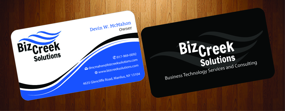 Design de Carte de Visite par HarmiDesigning pour BizCreek Solutions | Design #3582914