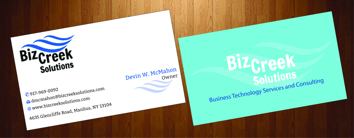 Design de Carte de Visite par HarmiDesigning pour BizCreek Solutions | Design #3582918
