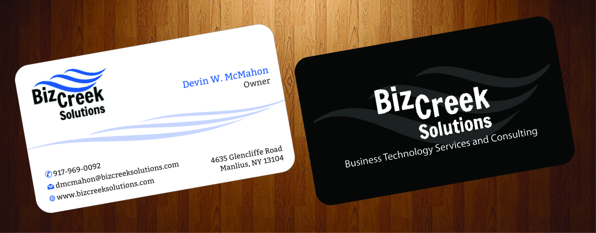 Design de Carte de Visite par HarmiDesigning pour BizCreek Solutions | Design #3582954
