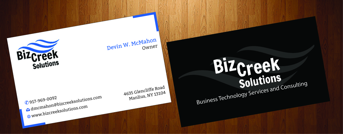 Design de Carte de Visite par HarmiDesigning pour BizCreek Solutions | Design #3583256