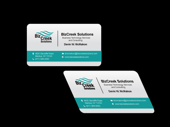 Diseño de Tarjeta de Presentación por Fatima MJ para BizCreek Solutions | Diseño #3606856