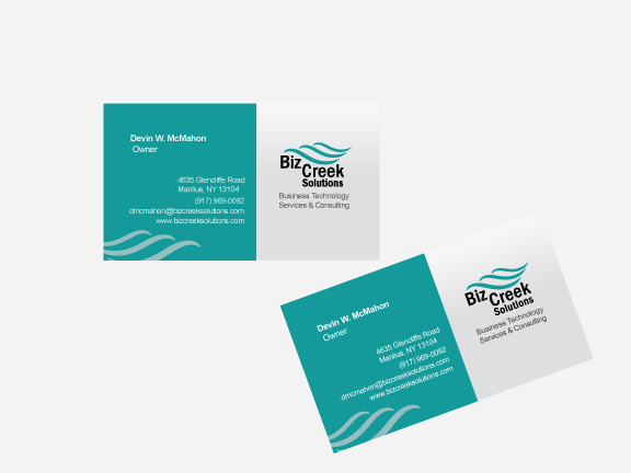 Diseño de Tarjeta de Presentación por Fatima MJ para BizCreek Solutions | Diseño #3606972